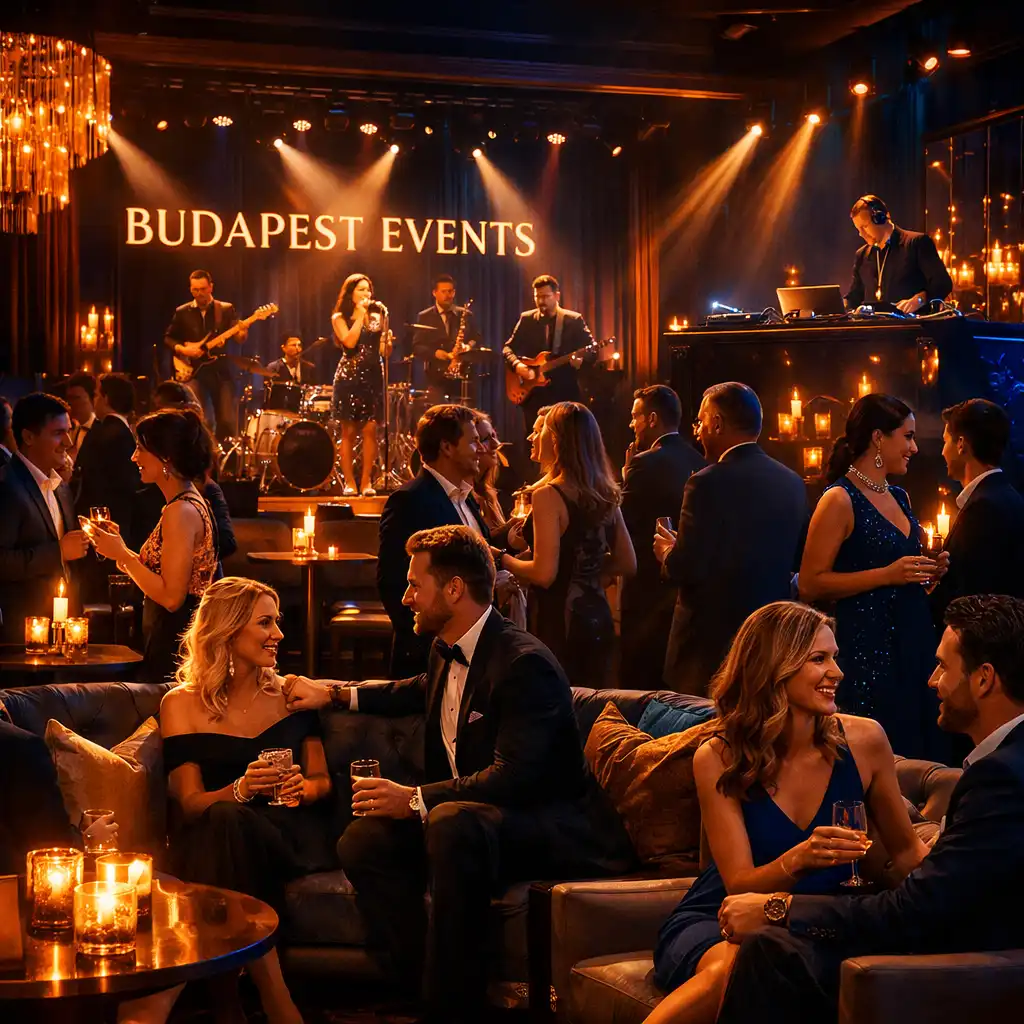 Kiemelt budapesti események kártyái koncerttel, stand-up esttel és DJ nighttal