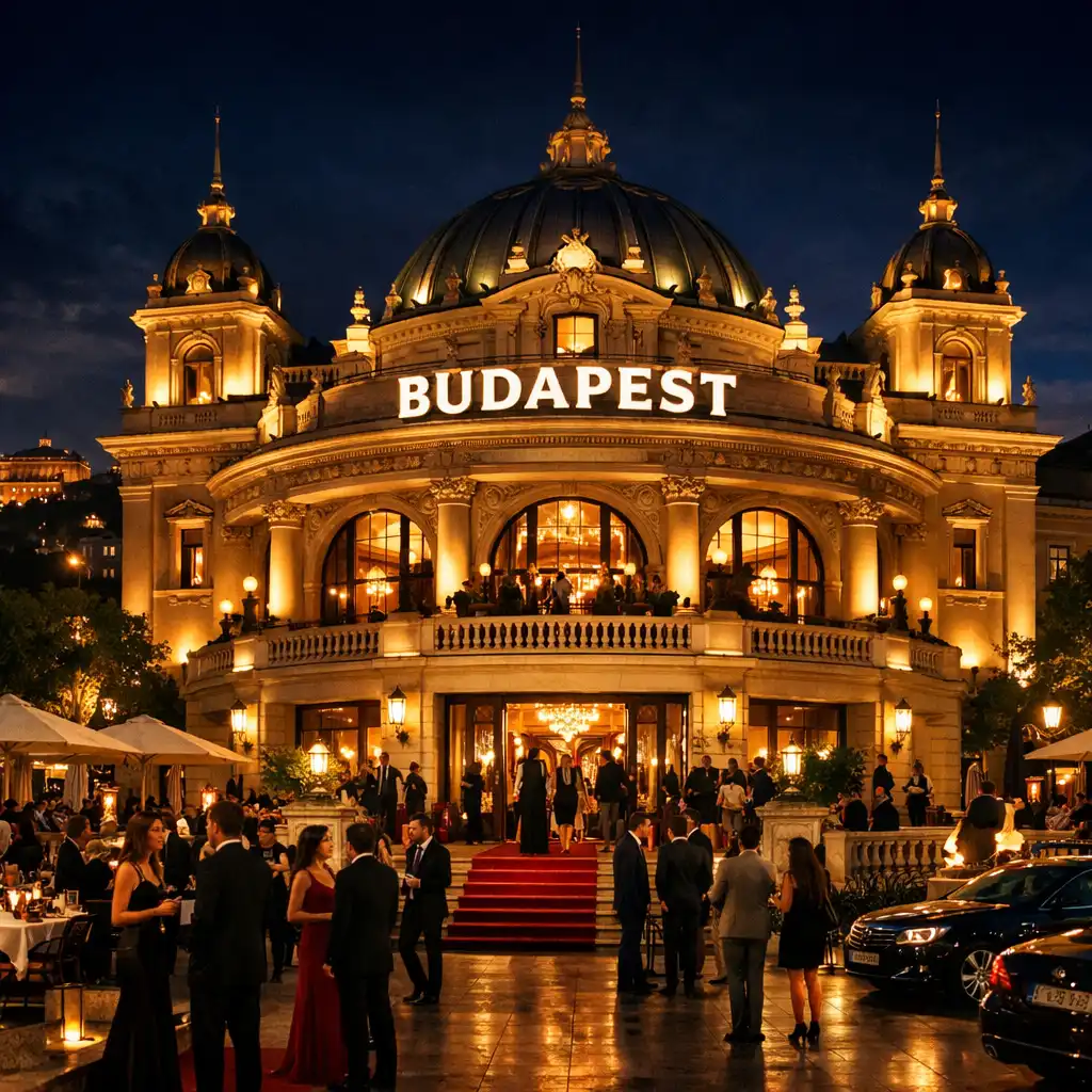 Budapest elegáns éjszakai panorámája és exkluzív rendezvényhelyszínek
